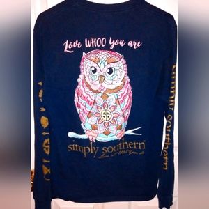 Simply Southern Long sleeve Owl Top